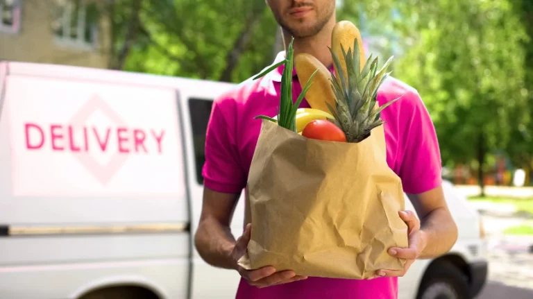 Provisions being delivered to its location.
